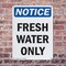 Signmission Fresh Water Only, 10 in W x Rectangle, Plastic OS-2PACK-NS-P-1014-V-12923 - alternate 4
